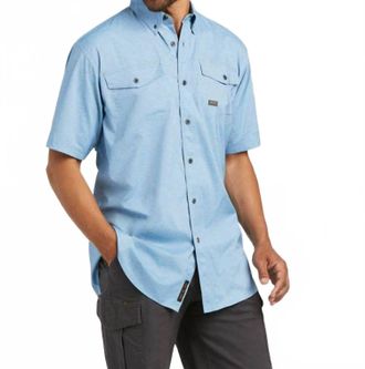 Ariat Mens Rebar Tough Venttek Top In Blue