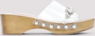 Simone Rocha geschulpte houten klompsandalen