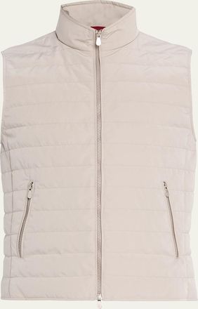 Brunello Cucinelli Mens Bonded Nylon Down Vest
