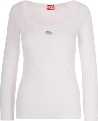 Diesel Tops met lange mouwen - Dames - Longsleeves - Wit - L - Katoen - Tops