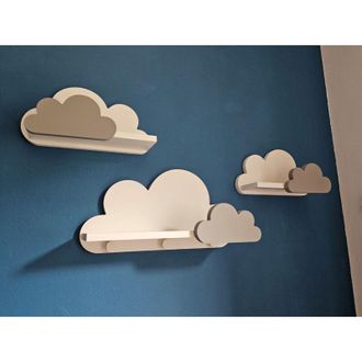 OEM Estantes Nube Juego De 3 Moli Con Perchas - Premium