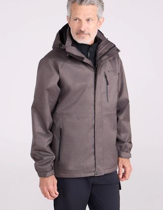 Mountain Warehouse Mens Mountain Warehouse Mens Bracken Extreme 3 in 1 Waterproof Jacket - Grey - Size: 40/Regular