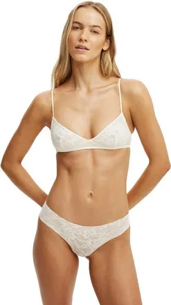 Cotton On Womens Demi Lace Bralette in Coconut Milk at Nordstrom, Size Xx-Small