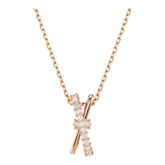 Swarovski Necklaces, female, Pink, Size: ONE SIZE Womens Necklace with Pendant White Hyperbola 5689788