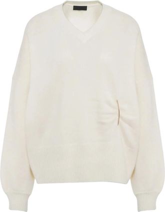 Liu Jo Maglia Chiusa M/L C/Accessorio - Dames - V-hals truien - Wit - S - Truien & Vesten