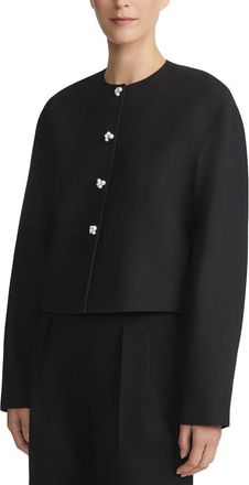 Lafayette 148 New York Pearlescent Button Top