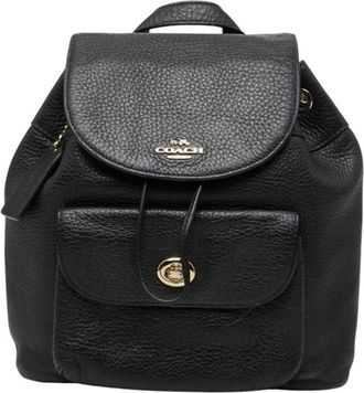 Coach Black Leather Backpack (Pre-Owned)