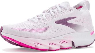 Brooks Glycerin Flex Womens Shoes White/Cyber Pink/Argyle : 7.5 B - Medium, Synthetic