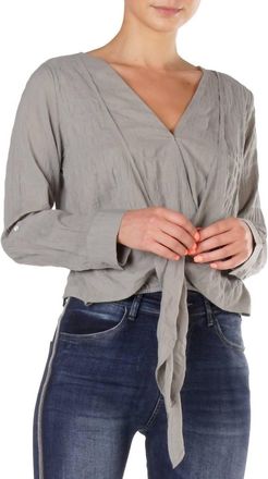 Elan Wrap Front Shirt In Sage