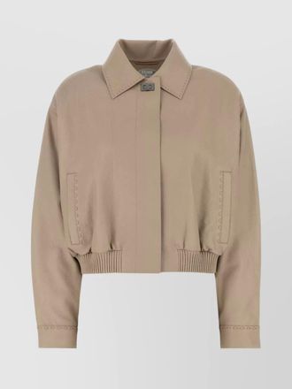 Fendi leather bomber jacket