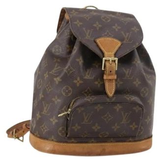 Louis Vuitton Pre-owned Backpacks, female, Brown, Size: ONE SIZE Pre-owned Vintage Canvas Backpack