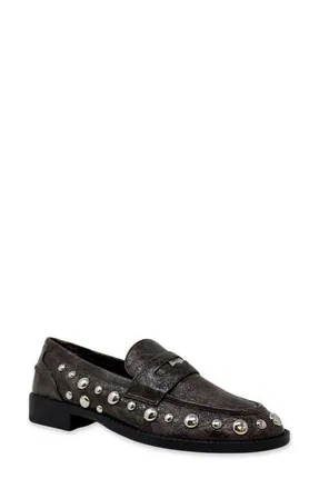 Shushop Trisha Penny Loafer in Dark Taupe at Nordstrom, Size 8.5