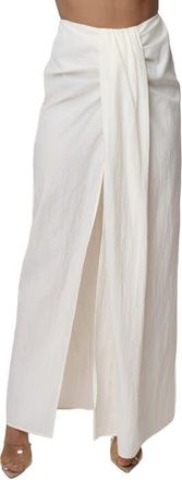 JLUXLABEL Flowing Elegance Maxi Skirt in Ivory at Nordstrom, Size Medium