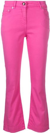 Semicouture straight-leg fitted trousers - women - Spandex/Elastane/Cotton - 26 - Pink