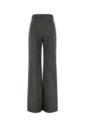 Valentino Garavani Womens Two-Tone Wool Palazzo Pant Bianconero Exterior: Virgin Pantaloni