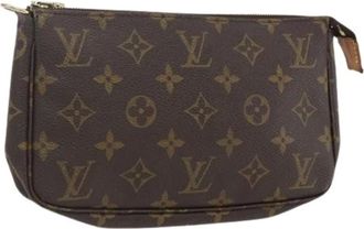 Louis Vuitton Pre-owned Clutches, female, Brown, Size: ONE SIZE Pre-owned Canvas Clutch