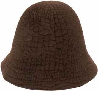 Flapper Bruine Konijnenvilt Bucket Hat - Dames - Hoeden - Bruin - ONE Size - Accessoires