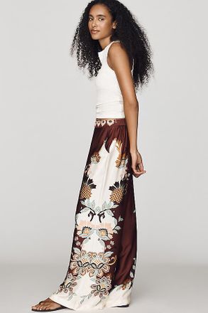 Farm Rio x Anthropologie Sateen Wide-Leg Pants