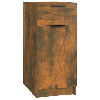 vidaXL Vidaxl - Armario De Escritorio Aglomerado Roble Ahumado 33,5x50x75 Cm