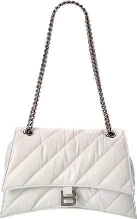 Balenciaga Crush Medium Quilted Leather Wallet On Chain
