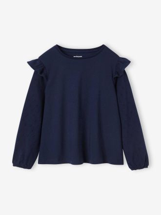 Vertbaudet M&auml;dchen Blusenshirt BASIC marine