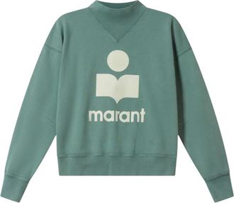 Isabel Marant Moby Sweatshirt - Dames - Sweatshirts - Groen - XS - Katoen - Hoodies & sweatvesten