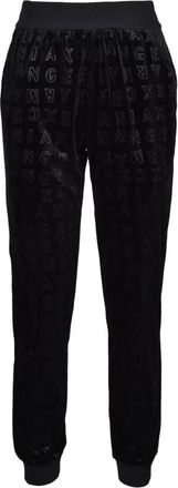 A|X Armani Exchange Velvet Tracksuit Broeken - Dames - Sweatpants - Zwart - S - Polyester - Broeken