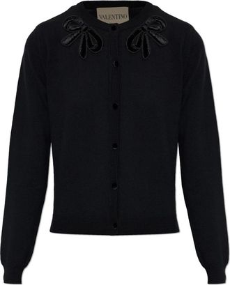 Valentino Garavani Wollemantel - Dames - Vesten - Zwart - XS - Wol - Truien & Vesten