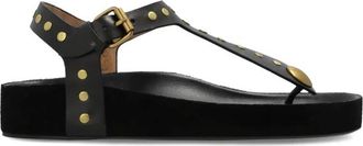 Isabel Marant Schoenen, Dames, Zwart, 39 EU, Leer, Enore Sandalen