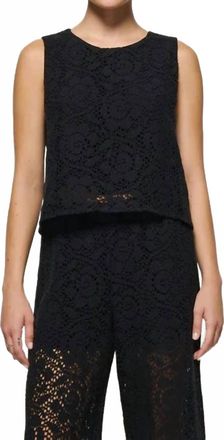 Nation Ltd Sheri Lace Tank In Jet Black
