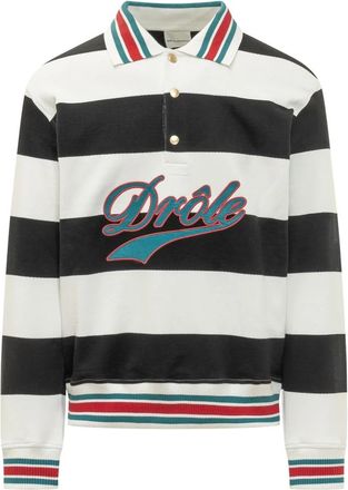 Dr&ocirc;le de Monsieur Drole Strepen Polo - Heren - Polos - Wit - S - Tops