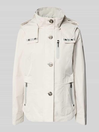 Gil Bret Jacke mit Kapuze und Eingrifftaschen in Kitt, Gr&ouml;&szlig;e 36