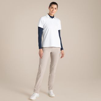 Craghoppers Dames/Dames Nosilife Mock Neck Golf T-shirt met lange mouwen (Wit)