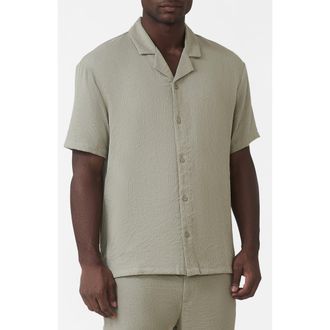 Mauvais Fiorano Relaxed Fit Shirt in Medium Green at Nordstrom, Size X-Large