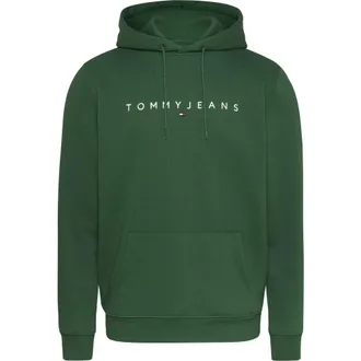 Tommy Jeans Groene Sweater Print Slip On - Heren - Sweatshirts & Hoodies - Groen - Maat: S Katoen