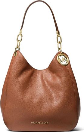 Michael Kors Tassen, Dames, Bruin, ONE Size, Leer, Lillie Schoudertas Bruin Leer