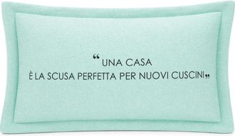 KASANOVA Cuscino divano 30x50 cm scritta Quotes verde