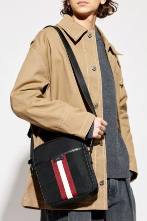 Bally Code Shoulder Bag, Mens, Black