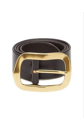 Fortela Grace Leather Belt in Brown at Nordstrom, Size 90