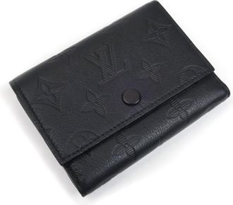 Louis Vuitton Monogram Shadow Black Monogram Shadow Wallet (Tri-Fold) (Pre-Owned)