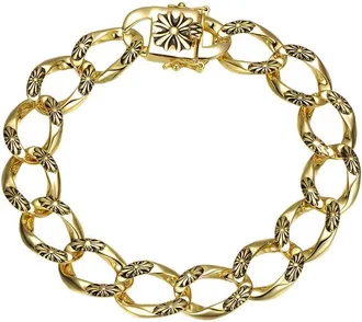 Rachel Glauber 14K Plated Link Chain Bracelet