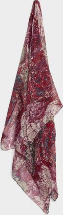 Simons Womens Abstract swirl lightweight scarf