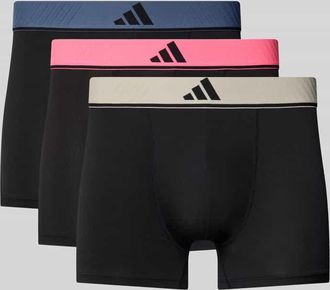 adidas Slim Fit Trunks mit Logo-Stitching Modell Active im 3er-Pack in Black, Größe XXL