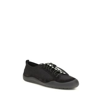 Prada Mens Black Fabric Athletic Sneakers