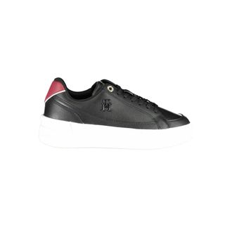 Tommy Hilfiger Schoenen, Dames, Zwart, 39 EU, Polyester, Tommy Hilfiger Zwarte Polyester Sneaker