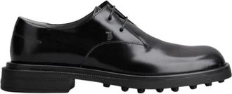 Tod's Flats - Heren - Nette schoenen - Zwart - 41 1/2 EU - Leer - Schoenen