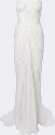 Maria Lucia Hohan Cecilia draped silk muslin bustier gown