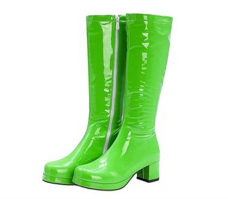 Generic Womens Knee-High Boots Round Toe Heel Pu Big