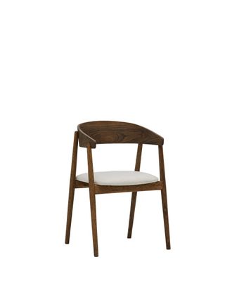 Hannun Silla tapizada de madera en color roble oscuro