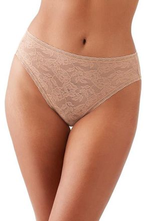 Wacoal High Profile Lace High Cut Briefs in Roebuck at Nordstrom, Size X-Large
